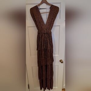 Sabina Musayev women's small bronze gown